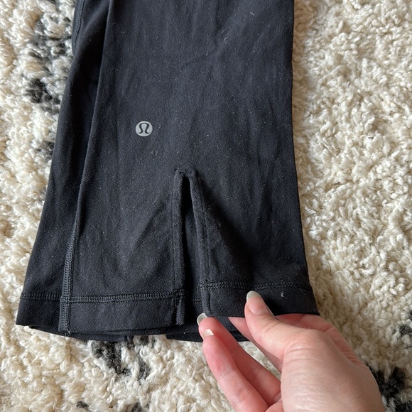 SOLD Lululemon split hem cropped flare leggings - Picture 2 of 7